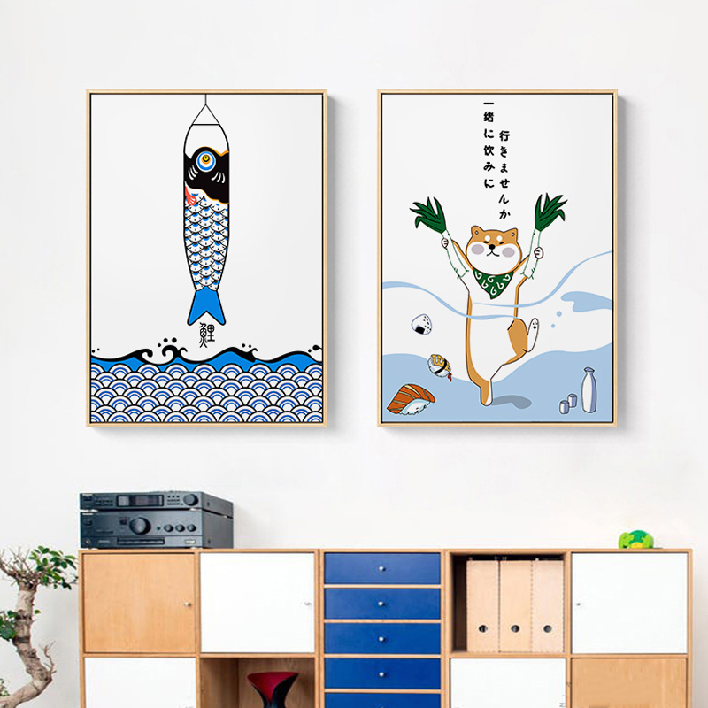 Japanese Lifestyle Japanese - Japon Yaratıcı Hayvan Balık Posteri Ve