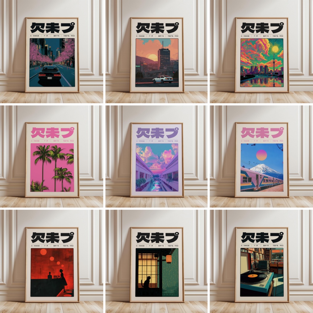 Japanese Tokyo Lifestyle - Y2K Indie Kültürü Japonya Desen Japon