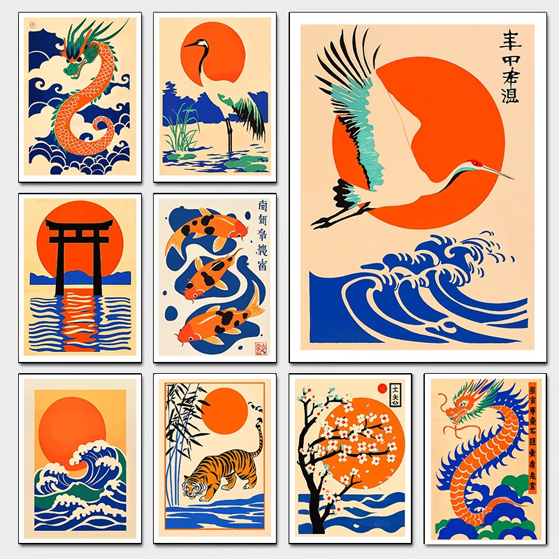 Retro Japon Çizimler Tuval Bas - Japanese Lifestyle Gifts incelemesi ve fiyatı