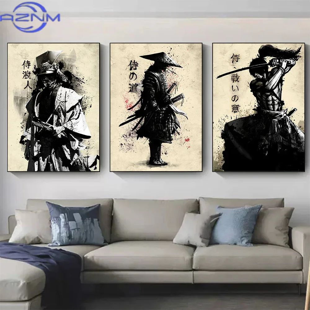 AZNM tuval boyama japon samura - Japanese Lifestyle Japanese incelemesi ve fiyatı